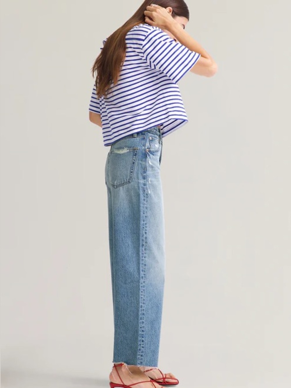 Pistola Tate Cropped High Rise Bow Legged Jeans - Picture 3 of 12